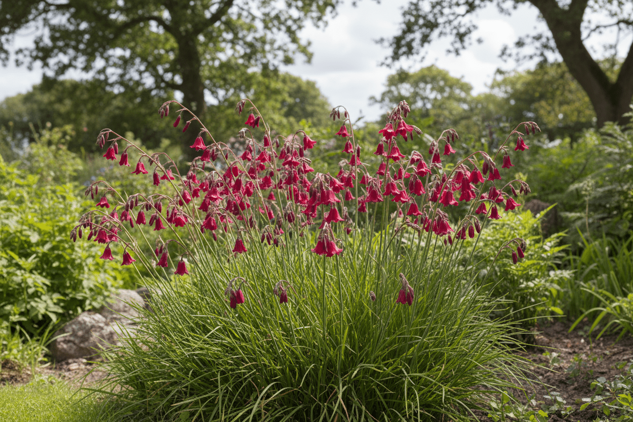 Dierama pulcherimum 'Dark Cerise' - Herrenkamper Gärten - Pflanzenraritäten