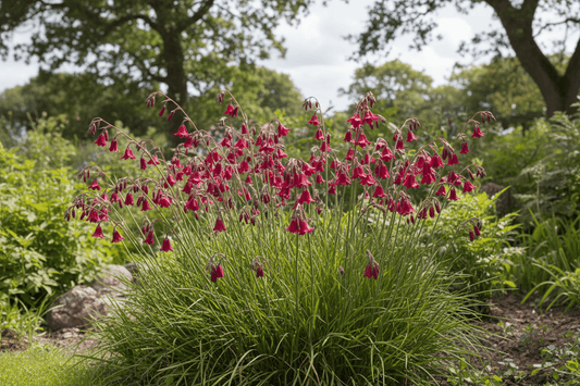 Dierama pulcherimum 'Dark Cerise' - Herrenkamper Gärten - Pflanzenraritäten